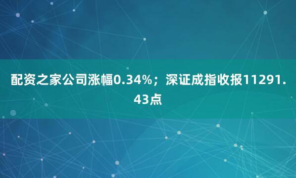 配资之家公司涨幅0.34%；深证成指收报11291.43点